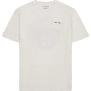 KnowledgeCotton - Apparel Regular Back Print T-Shirt egret