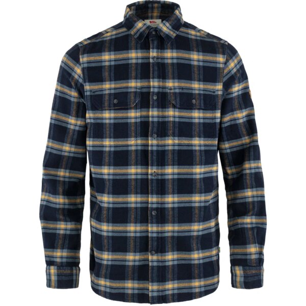 Fjaellraeven-Fjaellraeven-Oevik-Heavy-Flannel-Shirt-dark-navy-blau Fjällräven - Fjällräven Övik Heavy Flannel Shirt dark navy