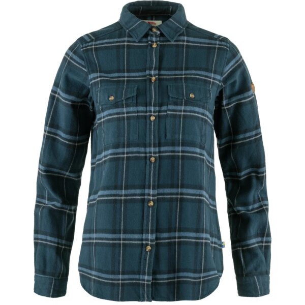 Fjaellraeven-Fjaellraeven-Oevik-Heavy-Flannel-Hemd-indigo-blue-blau Fjällräven - Fjällräven Övik Heavy Flannel Hemd indigo blue