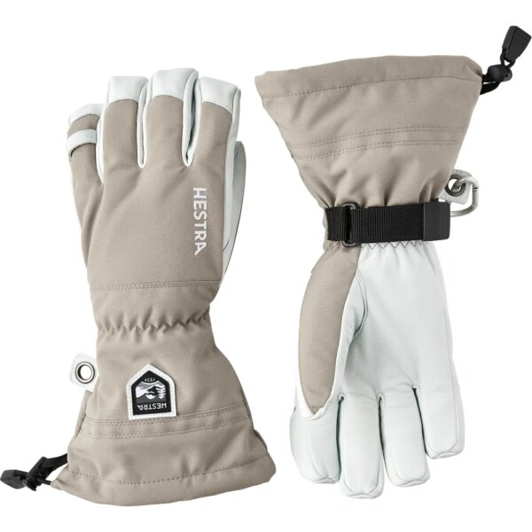 Hestra-Hestra-Army-Leather-Heli-Ski-5-Finger-Handschuhe-khaki-beige Hestra - Hestra Army Leather Heli Ski 5 Finger Handschuhe khaki