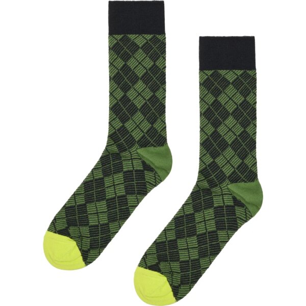 Happy-Socks-Mini-Argyle-Jaquard-Socken-dark-green-gruen Happy - Socks Mini Argyle Jaquard Socken dark green