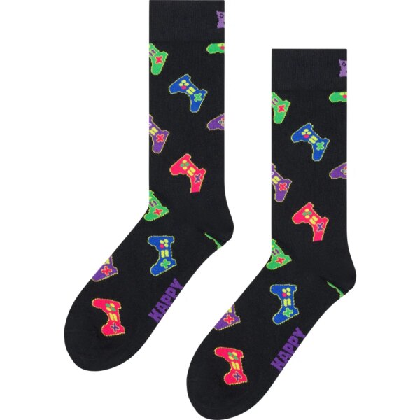 Happy-Socks-Controller-Socken-schwarz-schwarz Happy - Socks Controller Socken schwarz