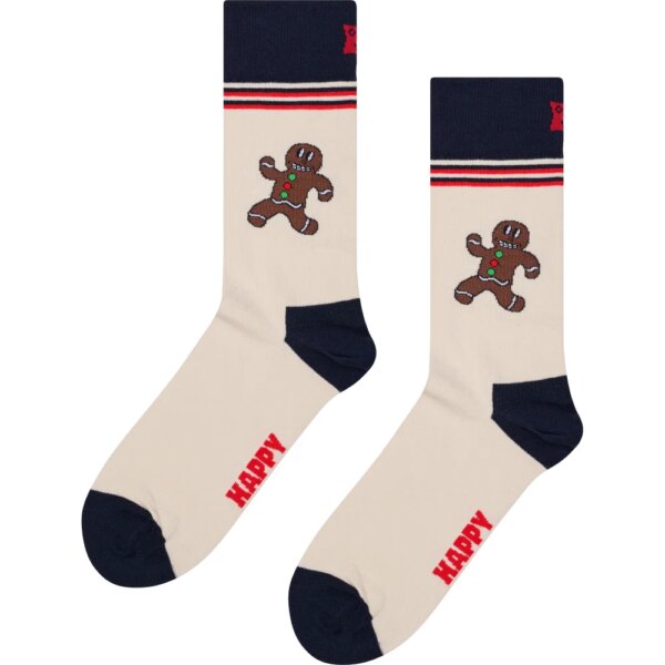 Happy-Socks-Happy-Gingerbread-Socken-Beige-beige Happy - Socks Happy Gingerbread Socken Beige