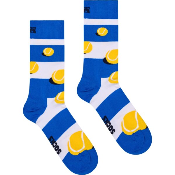 Happy-Socks-Tennis-Stripe-Socken-blau-blau Happy - Socks Tennis Stripe Socken blau