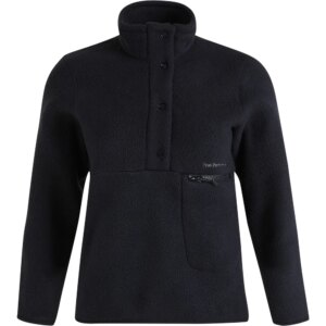 Peak - Performance Fleece Snap T Pullover schwarz