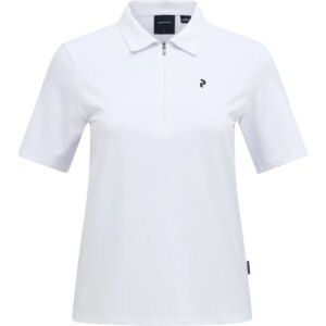 Peak - Performance Comfort Zip Poloshirt weiß