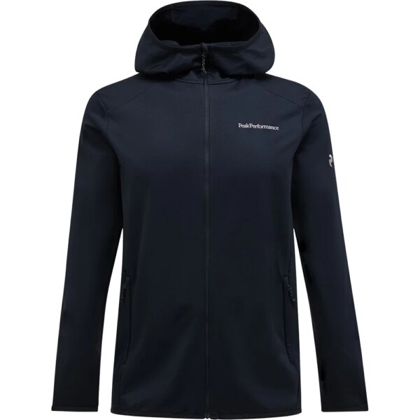 Peak-Performance-Light-Zip-Hood-Fleecejacke-schwarz-schwarz Peak - Performance Light Zip Hood Fleecejacke schwarz