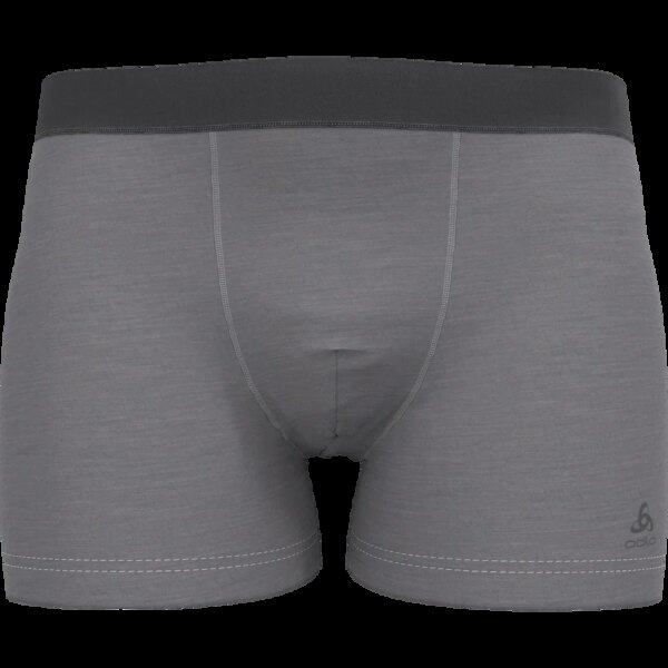 Odlo-Odlo-Natural-Performance-Wool-130-Boxershorts-grey-melange-grau Odlo - Odlo Natural Performance Wool 130 Boxershorts grey melange