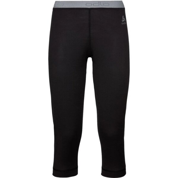Odlo-Odlo-Natural-100-Merino-Warm-Capri-Leggings-black-schwarz Odlo - Odlo Natural 100% Merino Warm Capri Leggings black