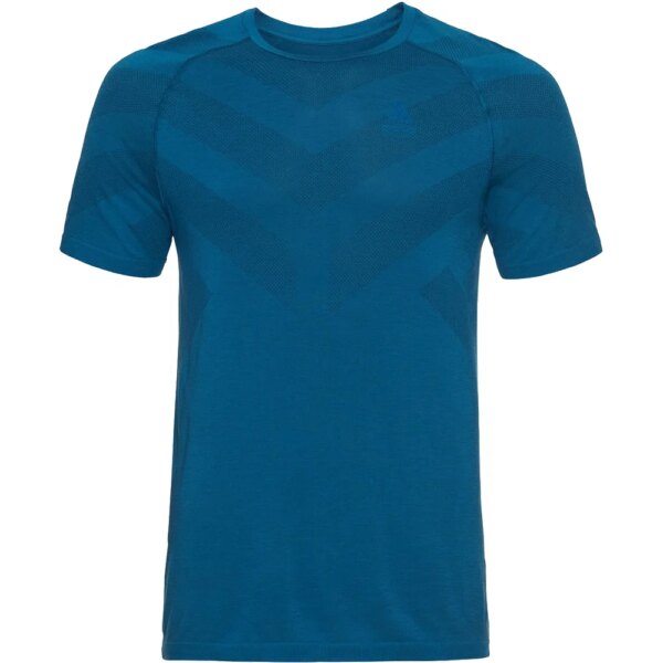 Odlo-Odlo-Kinship-Light-T-Shirt-mykonos-blue-melange-blau Odlo - Odlo Kinship Light T-Shirt mykonos blue melange