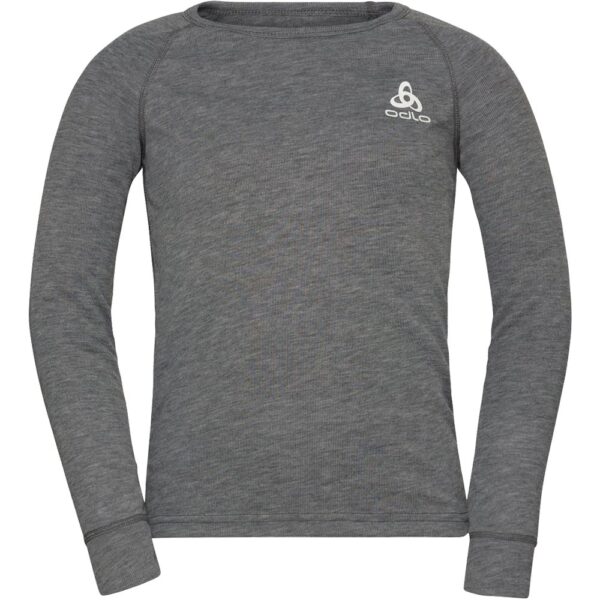 Odlo-Odlo-Active-Warm-Eco-Longsleeve-Kinder-odlo-steel-grey-melange-grau Odlo - Odlo Active Warm Eco Longsleeve Kinder odlo steel grey melange