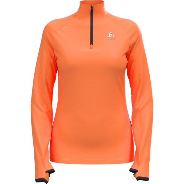 Odlo-Odlo-X-Alp-Ceramiwarm-Midlayer-12-Zip-live-wire-orange Odlo - Odlo X-Alp Ceramiwarm Midlayer 1/2 Zip live wire