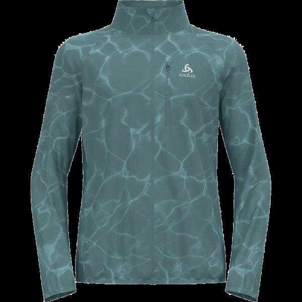 Odlo-Odlo-Zeroweight-Print-Laufjacke-arctic-blau Odlo - Odlo Zeroweight Print Laufjacke arctic
