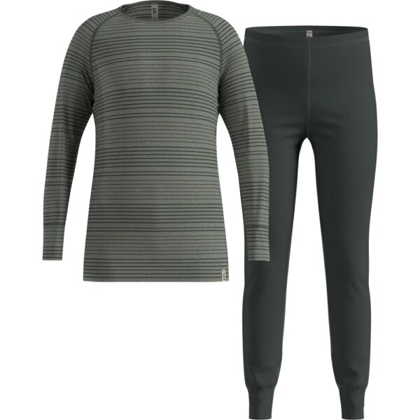 Odlo-Odlo-Active-Warm-Baselayer-Set-Kinder-urban-chic-gruen Odlo - Odlo Active Warm Baselayer Set Kinder urban chic