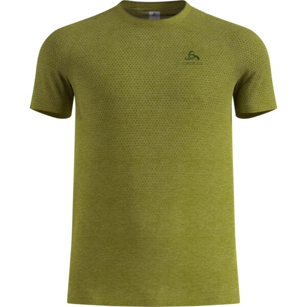 Odlo-Odlo-Essential-Seamless-Laufshirt-guacamole-melange-gruen Odlo - Odlo Essential Seamless Laufshirt guacamole melange