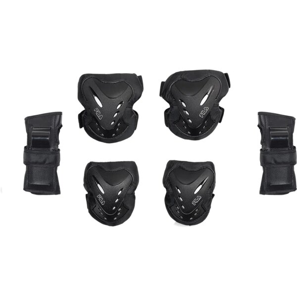 Fila-Fila-Schutzausruestung-Set-FP-Junior-schwarz-schwarz Fila - Fila Schutzausrüstung Set FP Junior schwarz