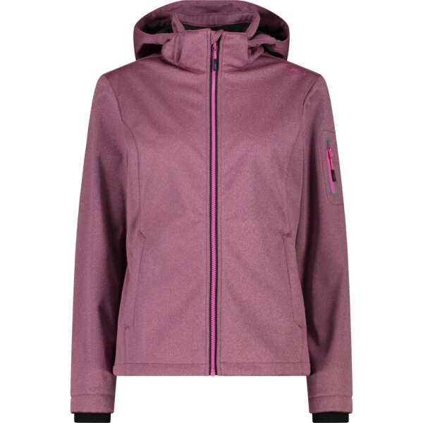 CMP-CMP-Zip-Hood-Softshelljacke-bubblegum-melange-rosapink CMP - CMP Zip Hood Softshelljacke bubblegum melange