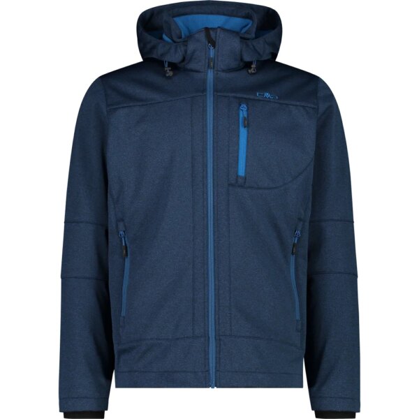 CMP-CMP-Zip-Hood-Softshelljacke-ocean-melange-blau CMP - CMP Zip Hood Softshelljacke ocean melange