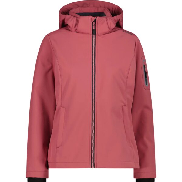 CMP-CMP-Zip-Hood-Softshelljacke-peony-rot CMP - CMP Zip Hood Softshelljacke peony