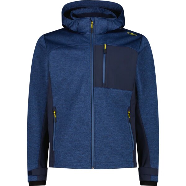 CMP-CMP-Zip-Hood-Softshelljacke-bluestone-melange-blau CMP - CMP Zip Hood Softshelljacke bluestone melange