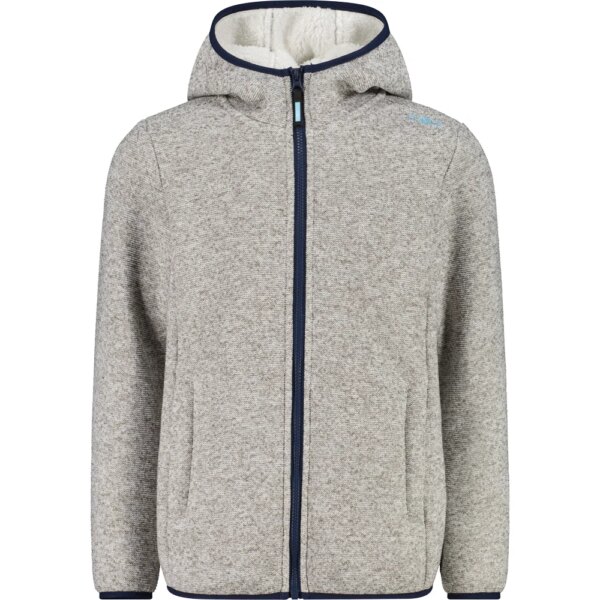 CMP-CMP-Fix-Hood-Fleecejacke-Kinder-grey-melange-grau CMP - CMP Fix Hood Fleecejacke Kinder grey melange