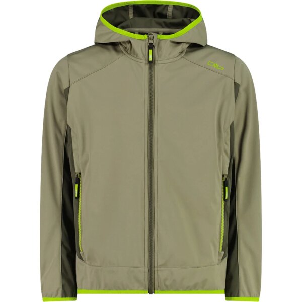 CMP-CMP-Fix-Hood-Softshelljacke-Kinder-sage-braun CMP - CMP Fix Hood Softshelljacke Kinder sage