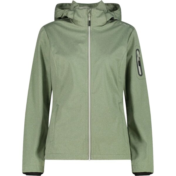 CMP-CMP-Zip-Hood-Softshelljacke-avocado-melange-gruen CMP - CMP Zip Hood Softshelljacke avocado melange