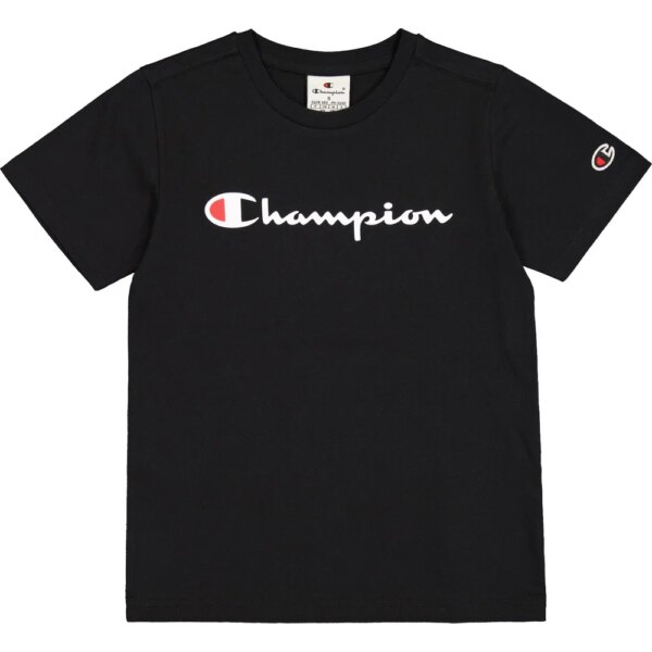 Champion-Champion-Crewneck-T-Shirt-Jungen-schwarz-schwarz Champion - Champion Crewneck T-Shirt Jungen schwarz
