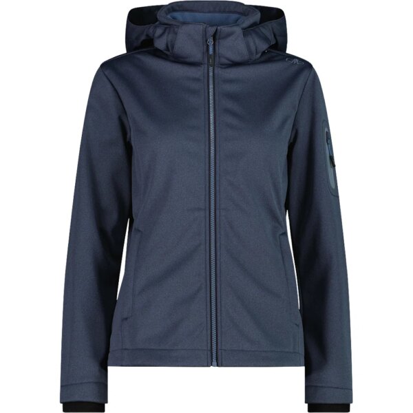 CMP-CMP-Zip-Hood-Softshelljacke-space-melange-grau CMP - CMP Zip Hood Softshelljacke space melange