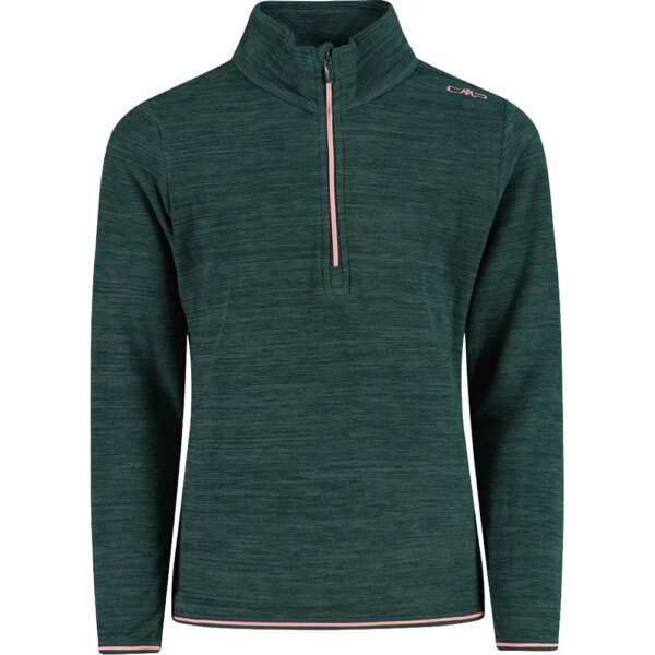 CMP-CMP-Fleece-Pullover-Kinder-trek-green-melange-gruen CMP - CMP Fleece Pullover Kinder trek green melange