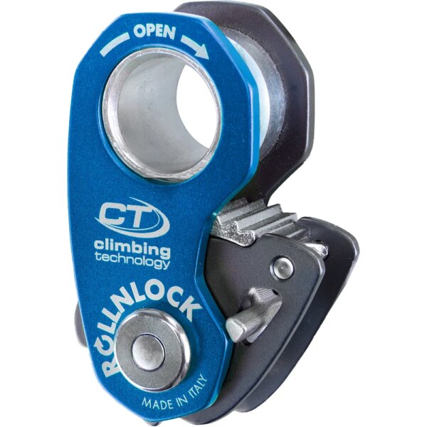 Climbing-Technology-RollNlock-Seilrolle-electric-blue-blau Climbing - Technology RollNlock Seilrolle electric blue