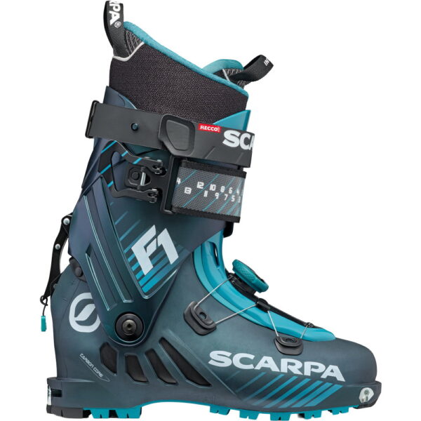 Scarpa-F1-Touren-Skischuhe-anthracite-ottanio-blau Scarpa - Scarpa F1 anthracite ottanio