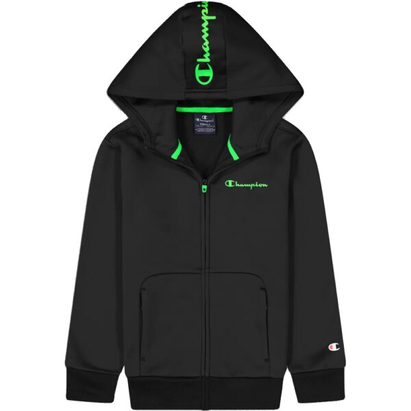 Champion-Champion-Hooded-Full-Zip-Sweatshirt-Kinder-black-beauty-schwarz Champion - Champion Hooded Full Zip Sweatshirt Kinder black beauty