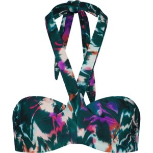 Cyell - Cyell Bandeau Bikini Top ikat teal