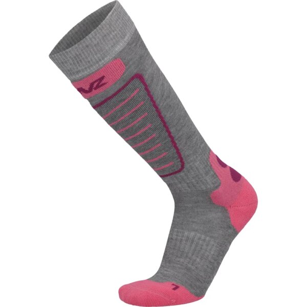 Lenz-Socks-Skiing-Socken-Kinder-grau-rosapinkgrau Lenz - Socks Skiing Socken Kinder grau
