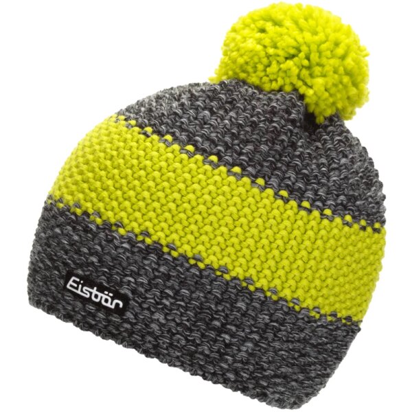 Eisbaer-Eisbaer-Styler-Pompom-Muetze-anthrazit-lime-gelbgrau Eisbär - Eisbär Styler Pompom Mütze anthrazit lime
