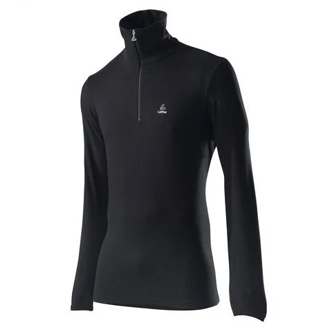 Loeffler-Loeffler-Transtex®-Warm-Zip-Pullover-Rollkragen-schwarz-schwarz Löffler - Löffler Transtex® Warm Zip Pullover Rollkragen schwarz