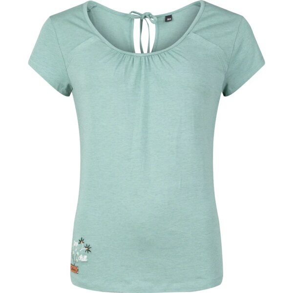 Chillaz-Chillaz-Hide-the-Best-Time-To-Chill-Flower-T-Shirt-green-melange-tuerkis Chillaz - Chillaz Hide the Best Time To Chill Flower T-Shirt green melange
