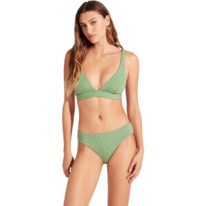 Seafolly - Seafolly SecondWave Longline Tri Bikini Top palm green
