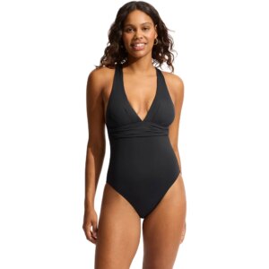 Seafolly - Seafolly S.Collective Cross Back Badeanzug schwarz