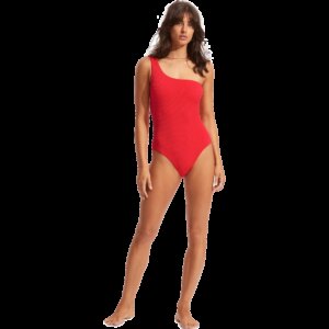 Seafolly - Seafolly Sea Dive One Shoulder Badeanzug chilli red