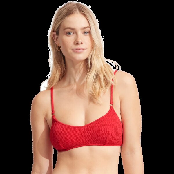 Seafolly - Seafolly Sea Dive Bralette Bikini Top chilli red