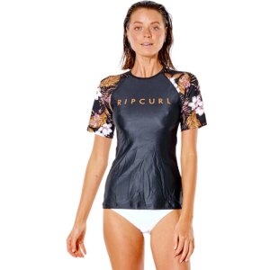 Rip - Curl Playabella Relaxed Kurzarm UV-Shirt schwarz gold