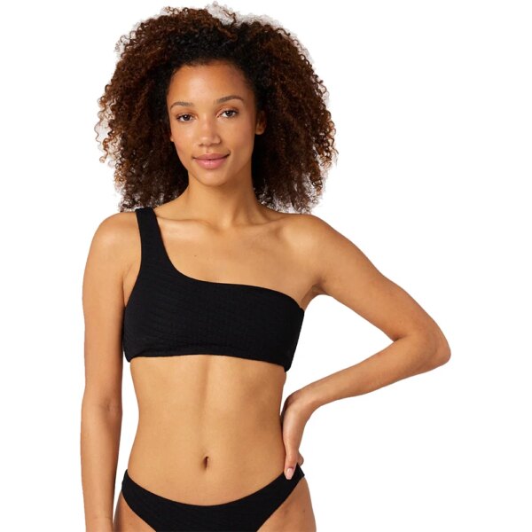 Rip - Curl Custom Rib One Strap Bikini Top schwarz