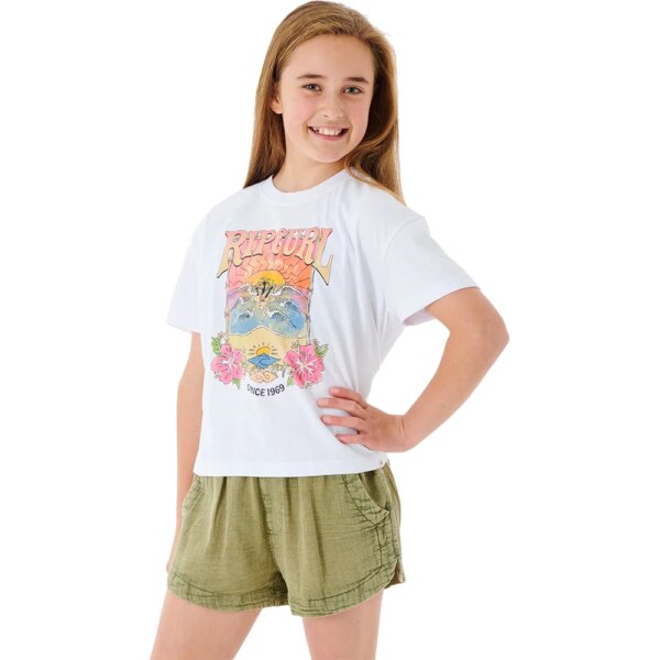 Rip-Curl-Barrelled-Crop-T-Shirt-Maedchen-weiss-weiss Rip - Curl Barrelled Crop T-Shirt Mädchen weiß