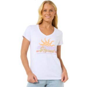 Rip - Curl Cala V-Neck T-Shirt weiß
