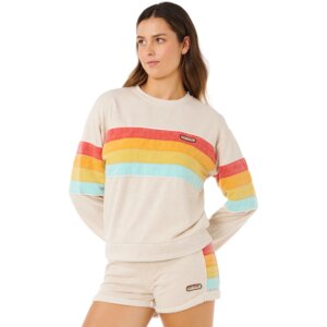Rip - Curl Surf Revival Relaxed Crew Pullover oatmeal