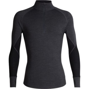 Icebreaker - Icebreaker 260 Zone Half Zip Unterhemd jet hthr black
