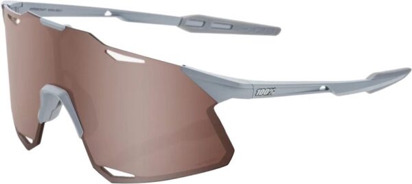 0196261016314 100 Percent Hypercraft Mat Stone Grey / HiPER Crimson Silver Mirror Lens