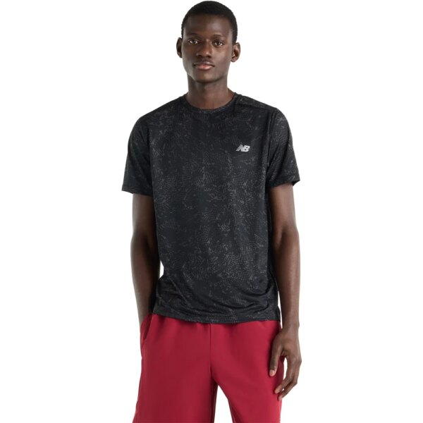 New-Balance-Sport-Essential-Printed-T-Shirt-neptune-grey-grau New - Balance Sport Essential Printed T-Shirt neptune grey